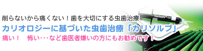 カリオロジーに基づいた虫歯治療「カリソルブ」